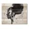Designart - Monochrome Portrait of African American Woman I - Modern Print on Natural Pine Wood